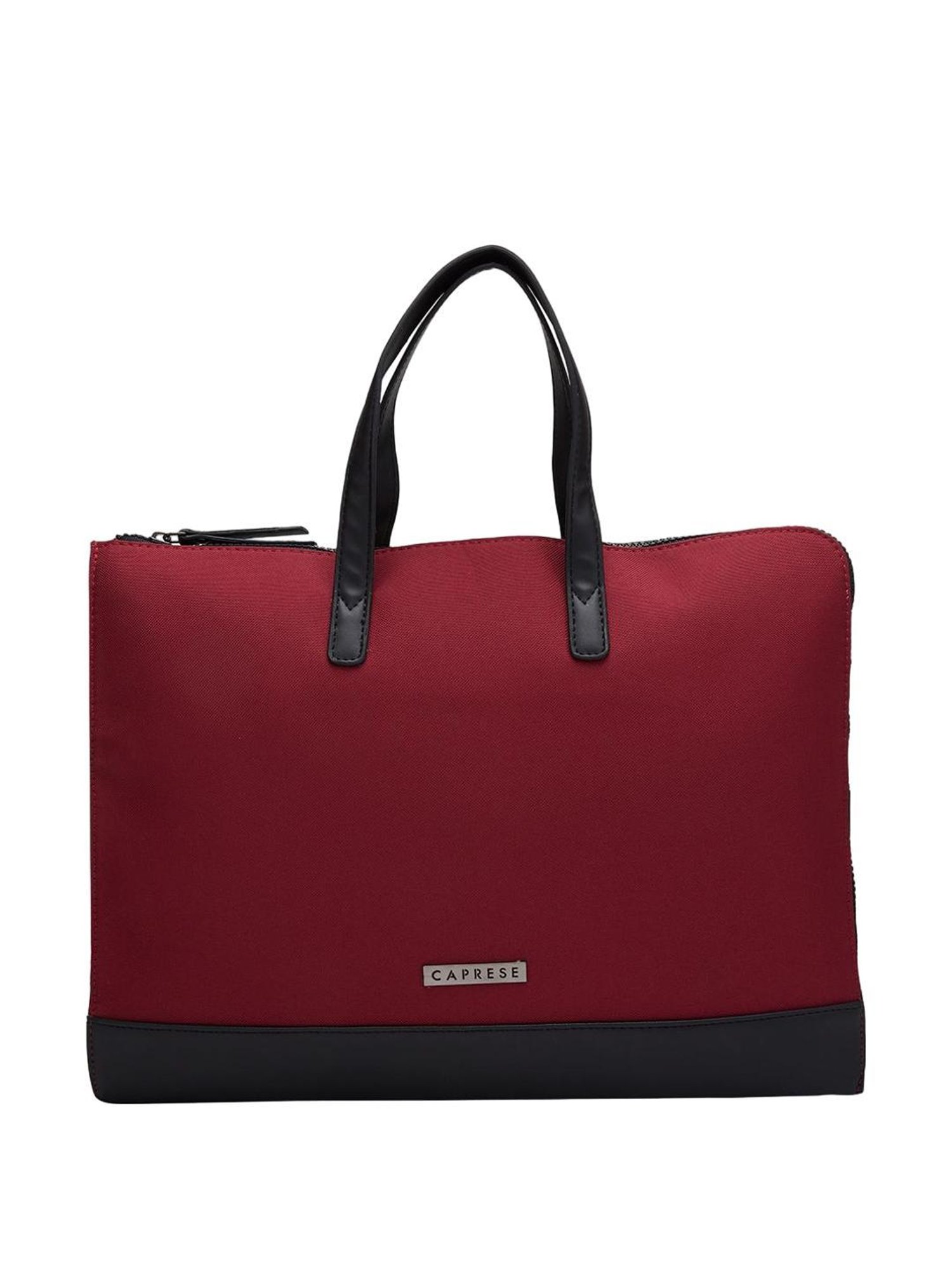 Caprese Rogue Red Solid Large Laptop Messenger Bag