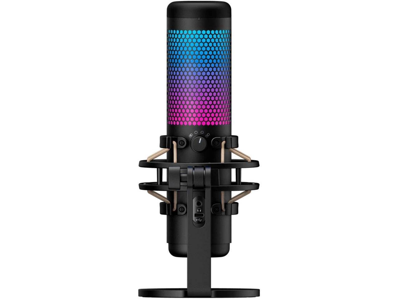 HyperX QuadCast S - RGB USB Condenser Microphone for PC, PS4, Mac, Gaming, Streaming, Podcasts, Twitch, YouTube with GalliumPi Bundle