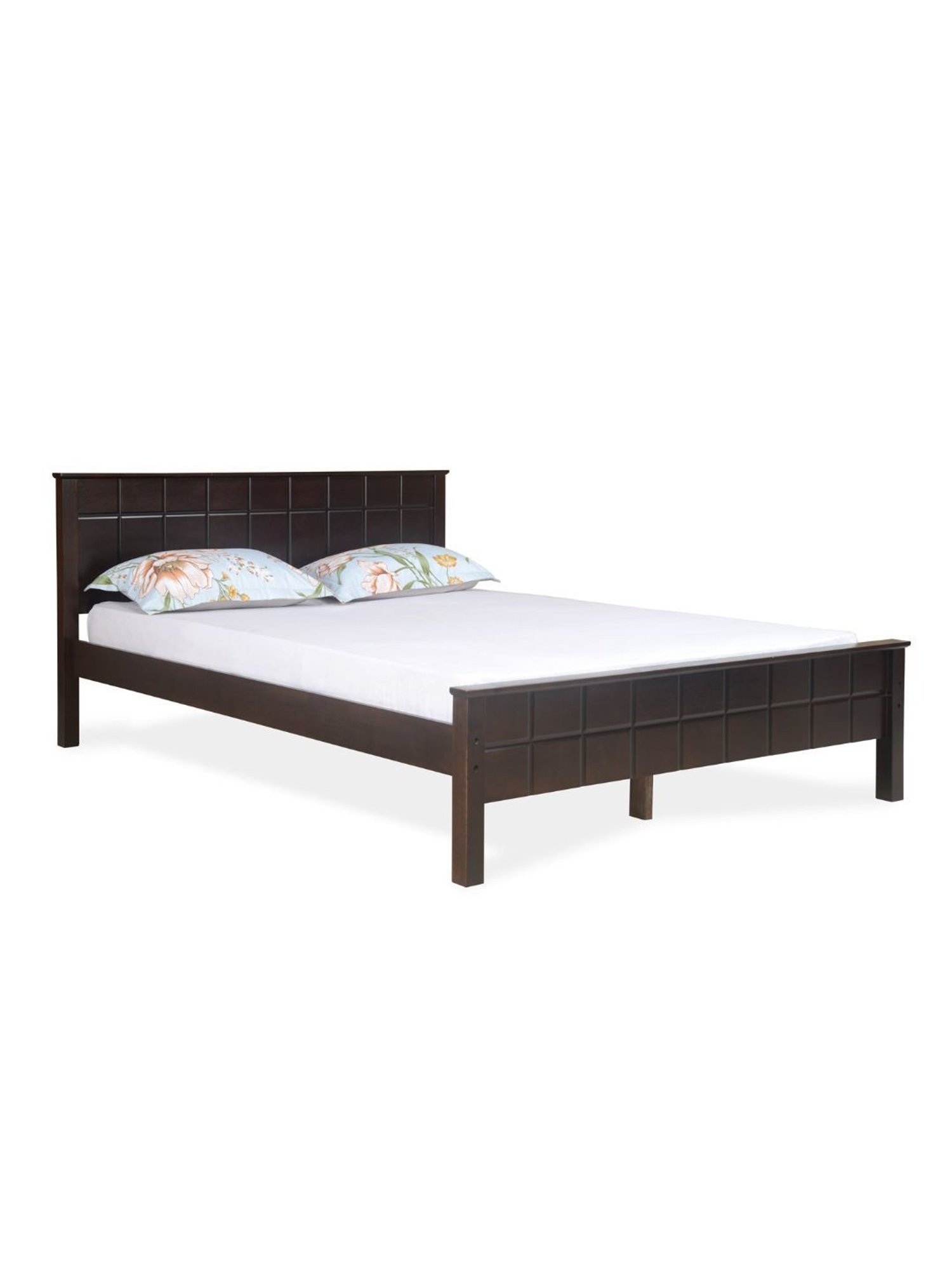 @home Cipher Espresso Brown Solid Wood Queen Bed Without Storage