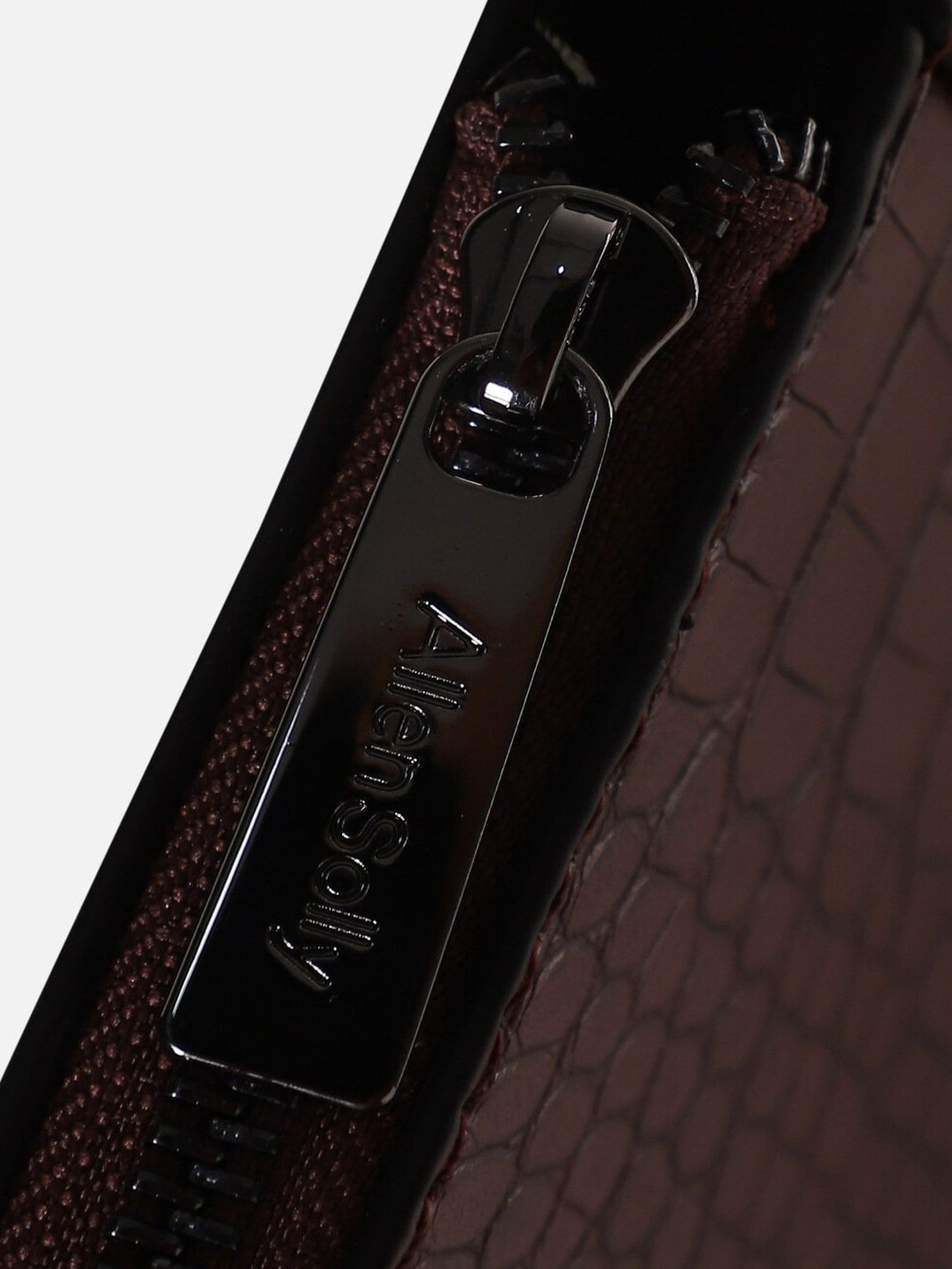 Allen Solly Maroon & Grey Animal Effect Medium Sling Handbag