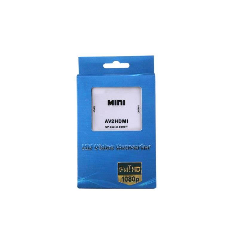 JCKEL Mini AV/RCA/CVBS Jack to a HDMI Scaler 1080P Converter Box AV2HDMI Video Adapter for HDTV TV PS3 PS4 PC DVD Xbox Projector