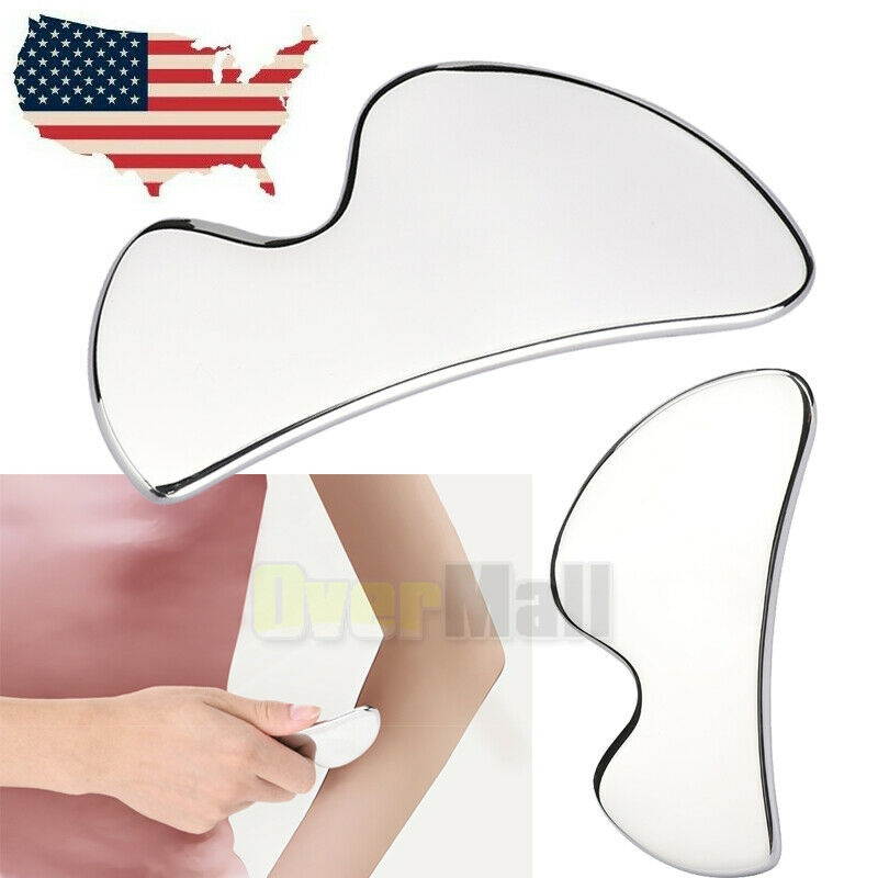 Gua Sha Stainless Steel  Stone Muscle Scraping Tool Massage Therapy Tissue USA