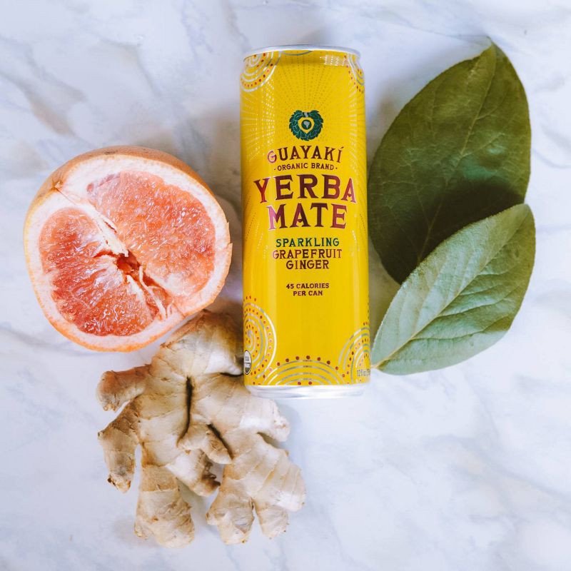 Guayaki Yerba Mate Sparkling Grapefruit Ginger - 12 fl oz Can
