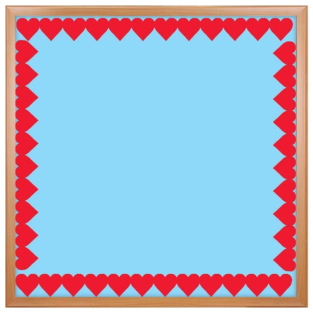 Hygloss Products Red Hearts Die-Cut Bulletin Board Border &ndash; Classroom Decoration &ndash; 3 x 36 Inch, 12 Pack