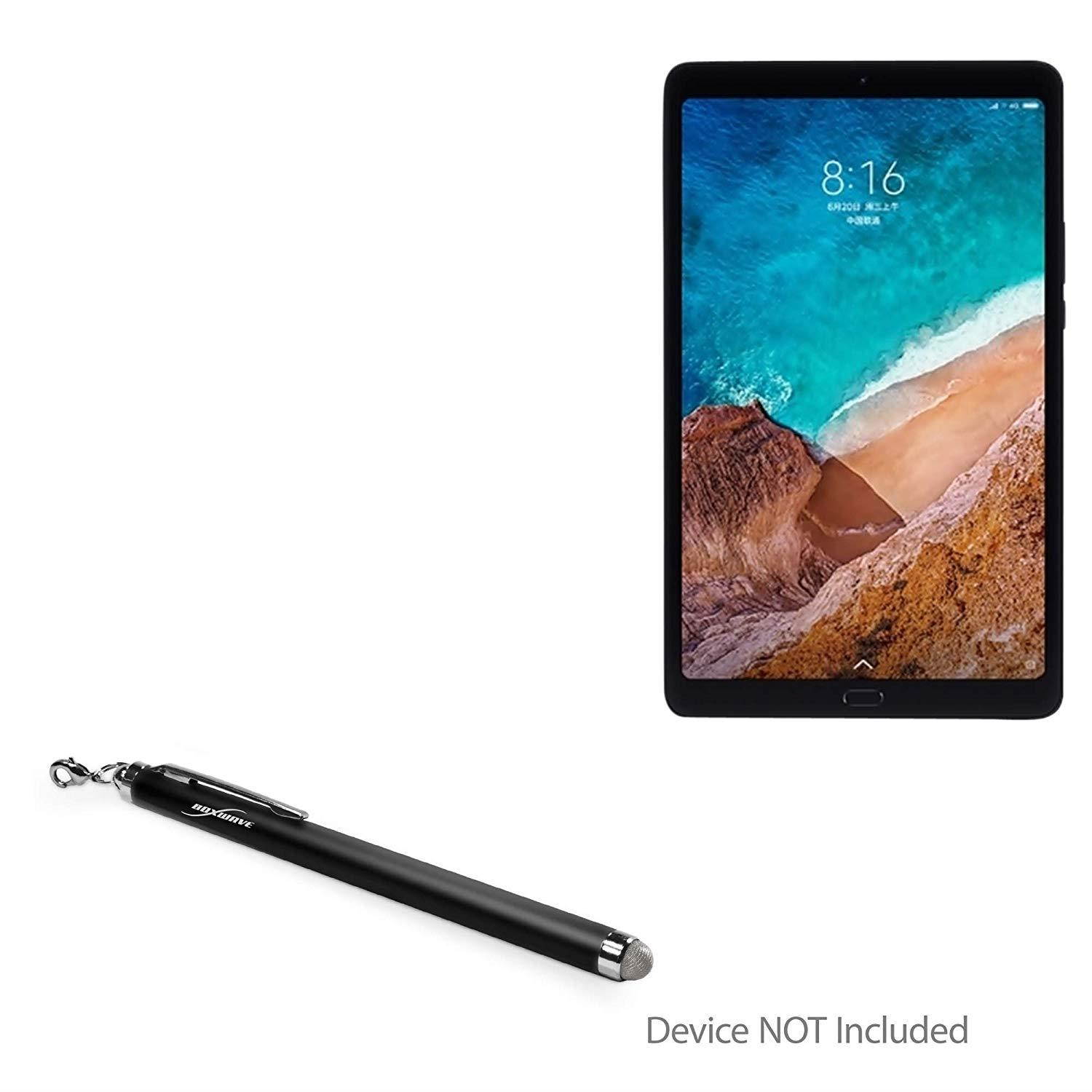 BoxWave Xiaomi Mi Pad 4 Stylus Pen, [EverTouch Capacitive Stylus] Fiber Tip Capacitive Stylus Pen for Xiaomi Mi Pad 4 - Jet Black