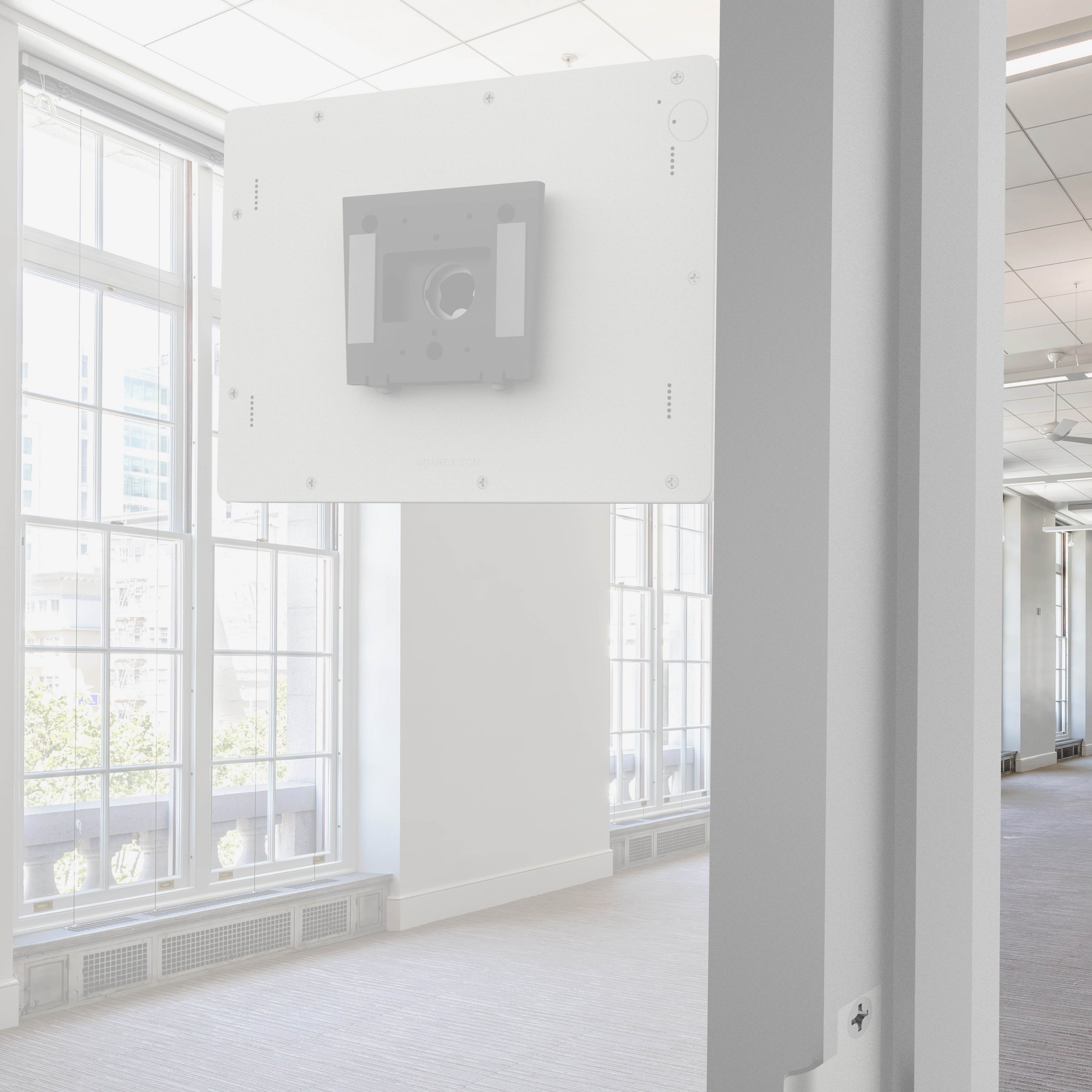 VidaMount White Enclosure and Fixed Permanent Glass Mount [Bundle] compatible with iPad Pro 12.9" (1st/2nd Gen)