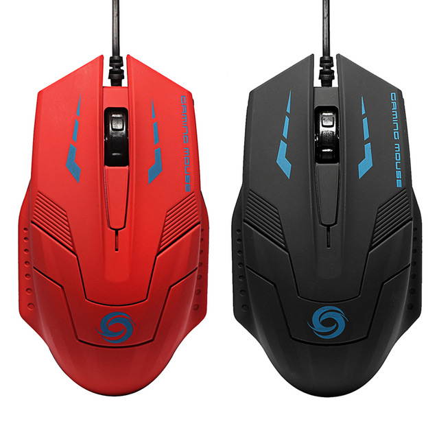 High Quality 2400DPI Adjustable USB Wired Optical Gaming Mouse Professional Game Mice For PC Computer Office Black Red 2 Colors