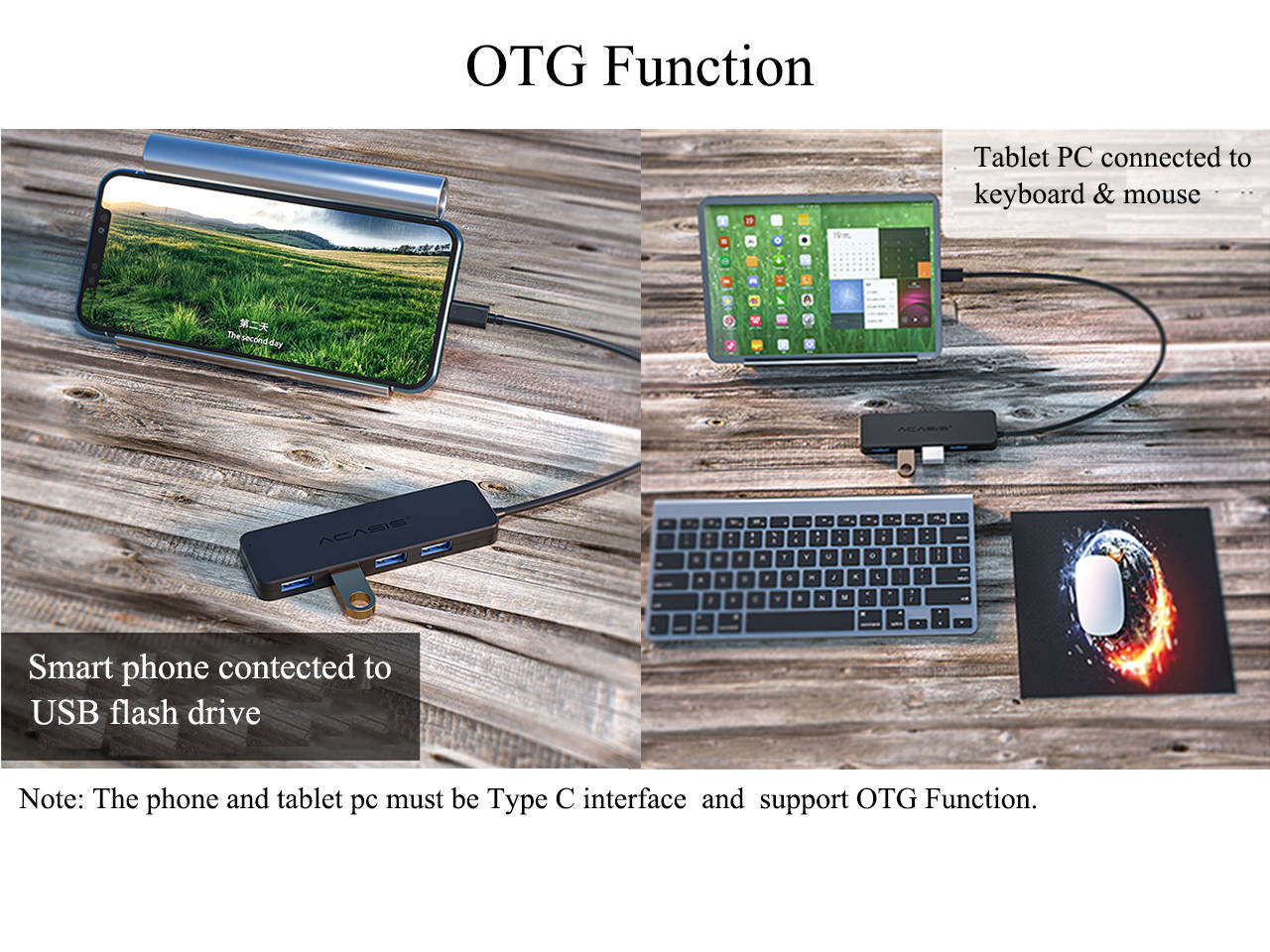 4 Port USB Hub,Type C USB 3.0 Hub,Premium Ultra Slim Laptop USB Spliter Plug and Play Hot Swapping Support, Compatible with Macbook,thinkpad,Windows Desktop PC and other Laptop Computer