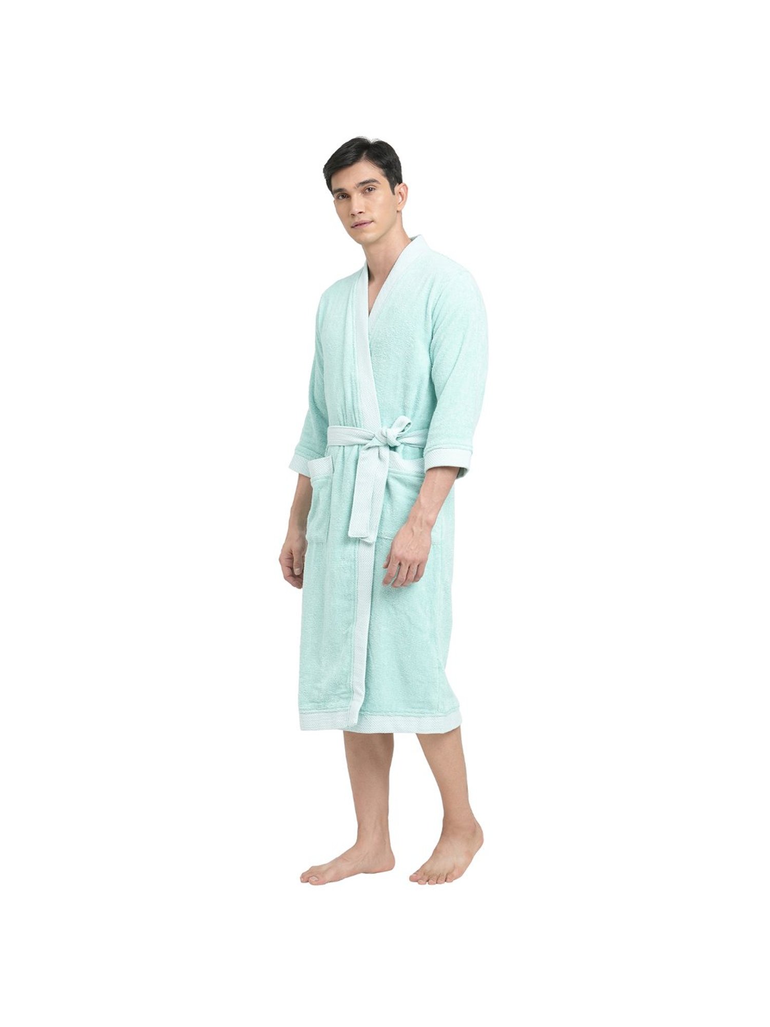 Spaces Hygro Blue 400 GSM Cotton Extra Large Bathrobe