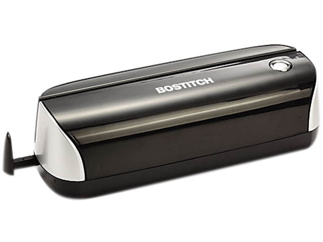 Stanley Bostitch EHP3BLK 12-Sheet Capacity Electric Three-Hole Punch, Black