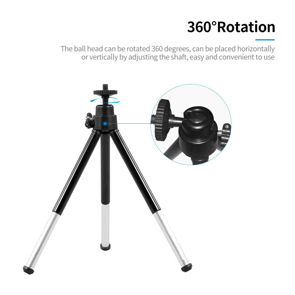 Portable Webcam Tripod Lightweight Mini Webcam Tripod for Smartphone Webcam Desktop Tripod Phone Holder Table Stand