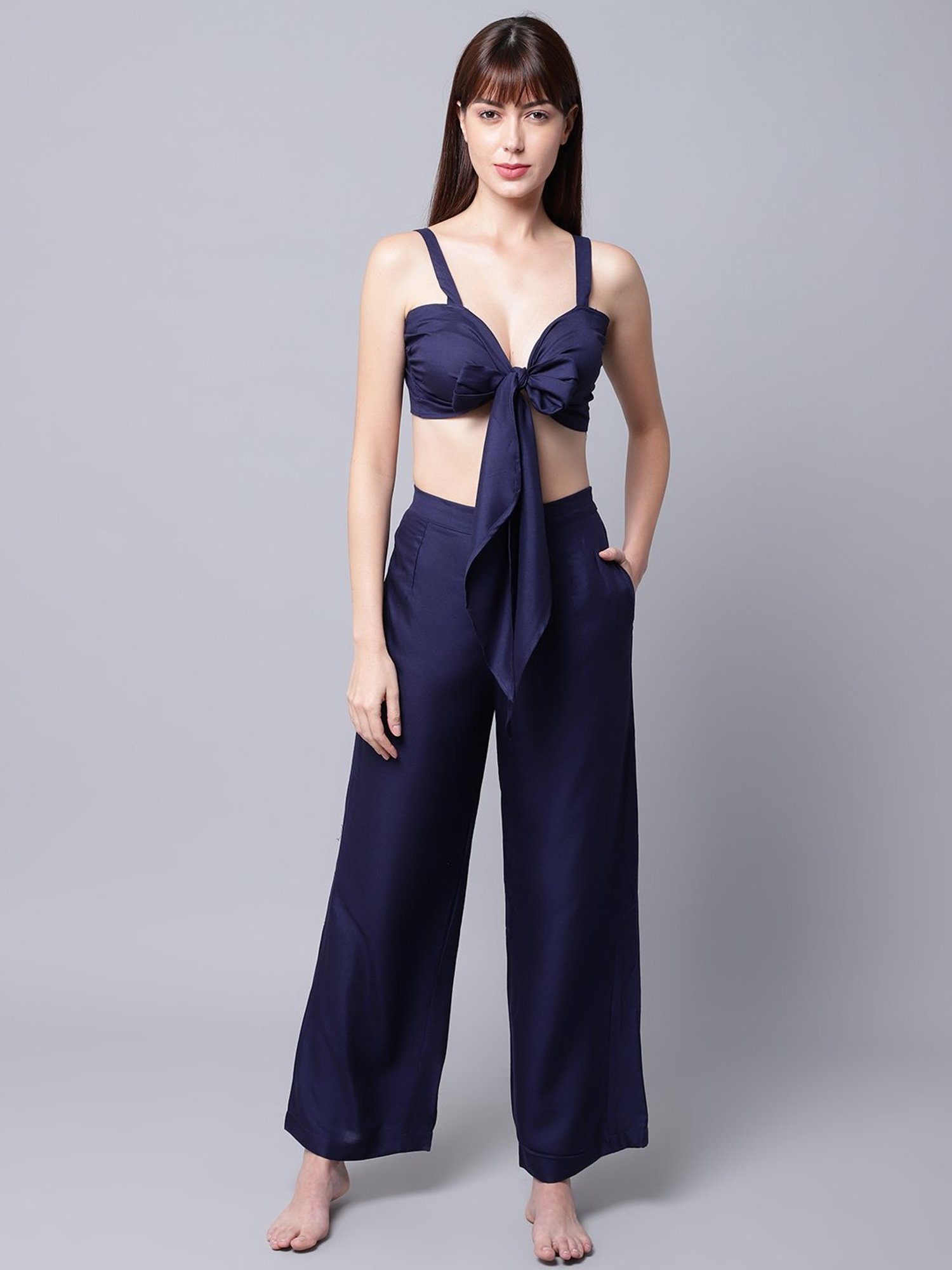 Erotissch Navy Beachwear Co-Ord Set