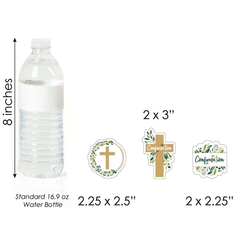 Big Dot of Happiness Confirmation Elegant Cross - Dessert Cupcake Toppers - Religious Party Clear Treat Picks - Set of 24