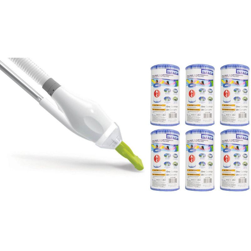 Kokido Skooba Pool Vacuum for Intex & Inflatable Pools w/ 6 Type A Filters