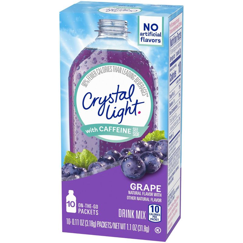 Crystal Light On the Go Grape Energy Drink Mix - 10pk/0.11oz Stix