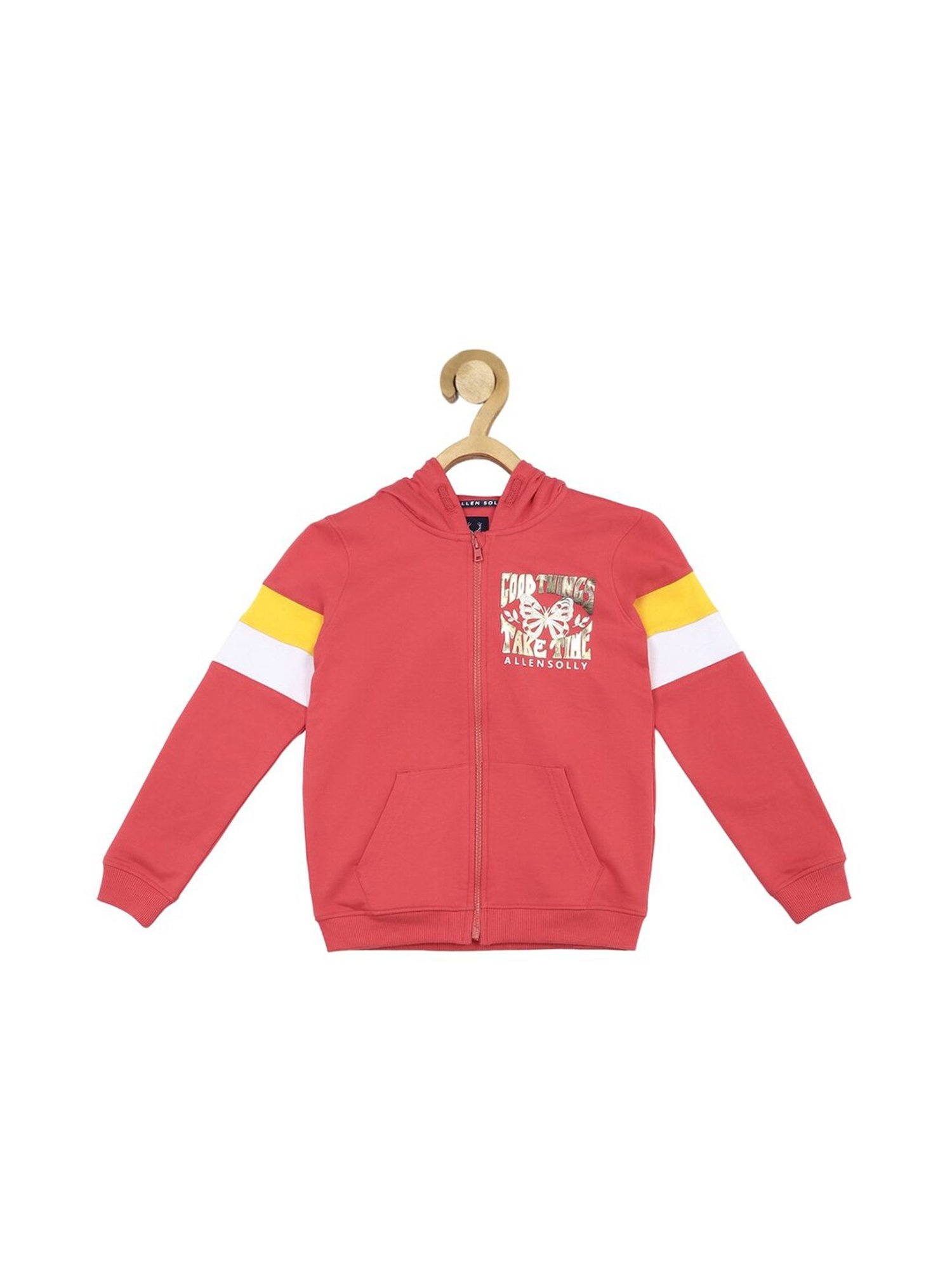 Allen Solly Junior Pink Printed Full Sleeves Sweatshirt