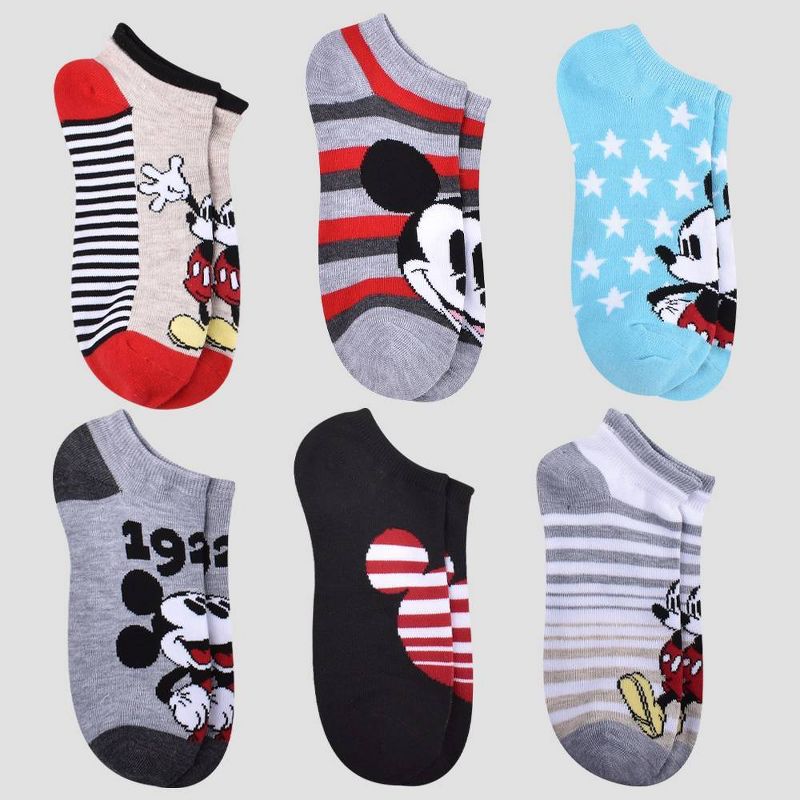 Women's Mickey Mouse 6pk Low Cut Socks - Assorted Colors 4-10