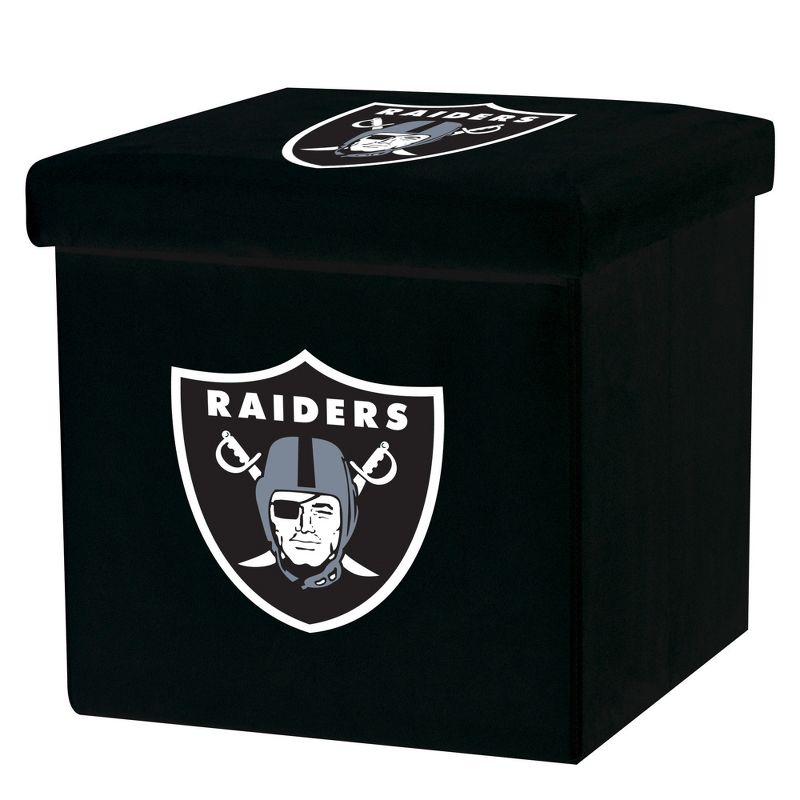 NFL Franklin Sports Oakland Raiders Storage Ottoman with Detachable Lid