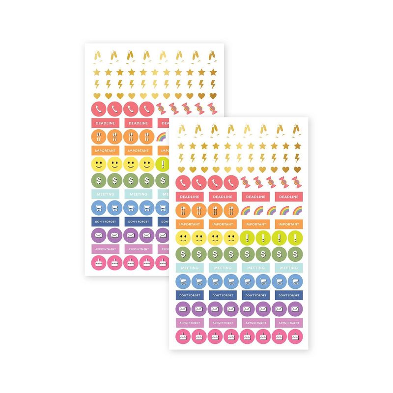 2021-22 Academic Wall Calendar 11"x8.75" Monthly Wirebound Over the Rainbow - The Home Edit