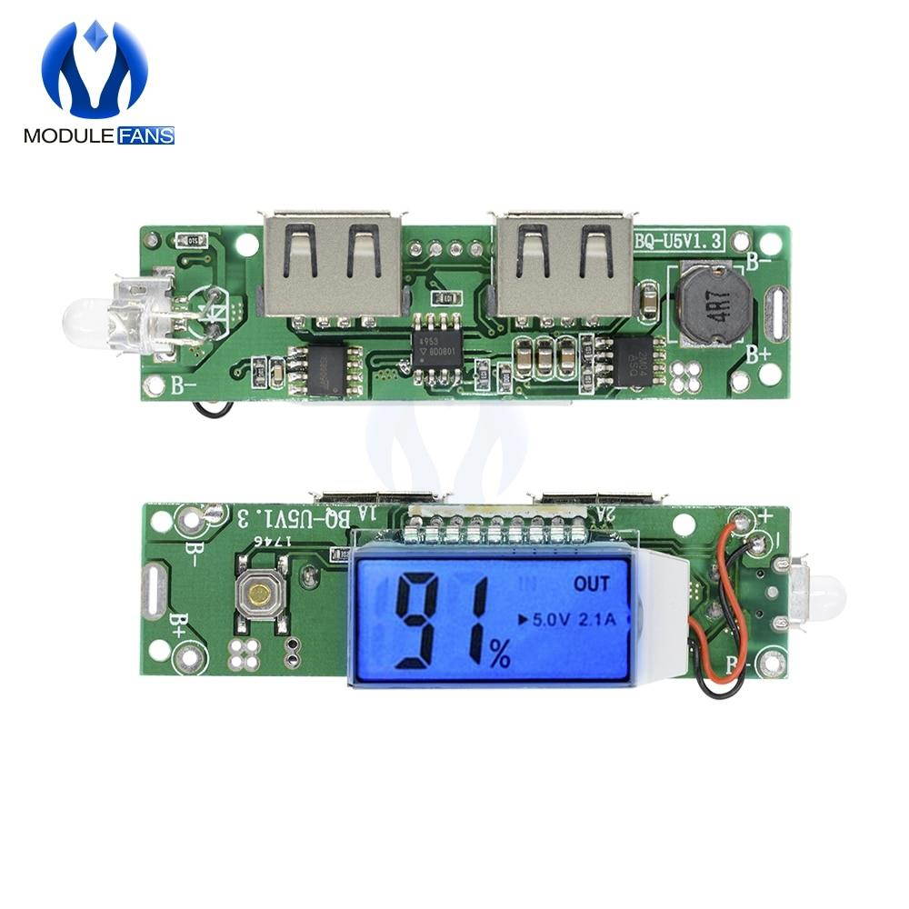 Double Dual USB Mobile Power Bank Charger Module Digital LCD Display 18650 Lithium Battery Charging Board For Phone 5V 1A 2A
