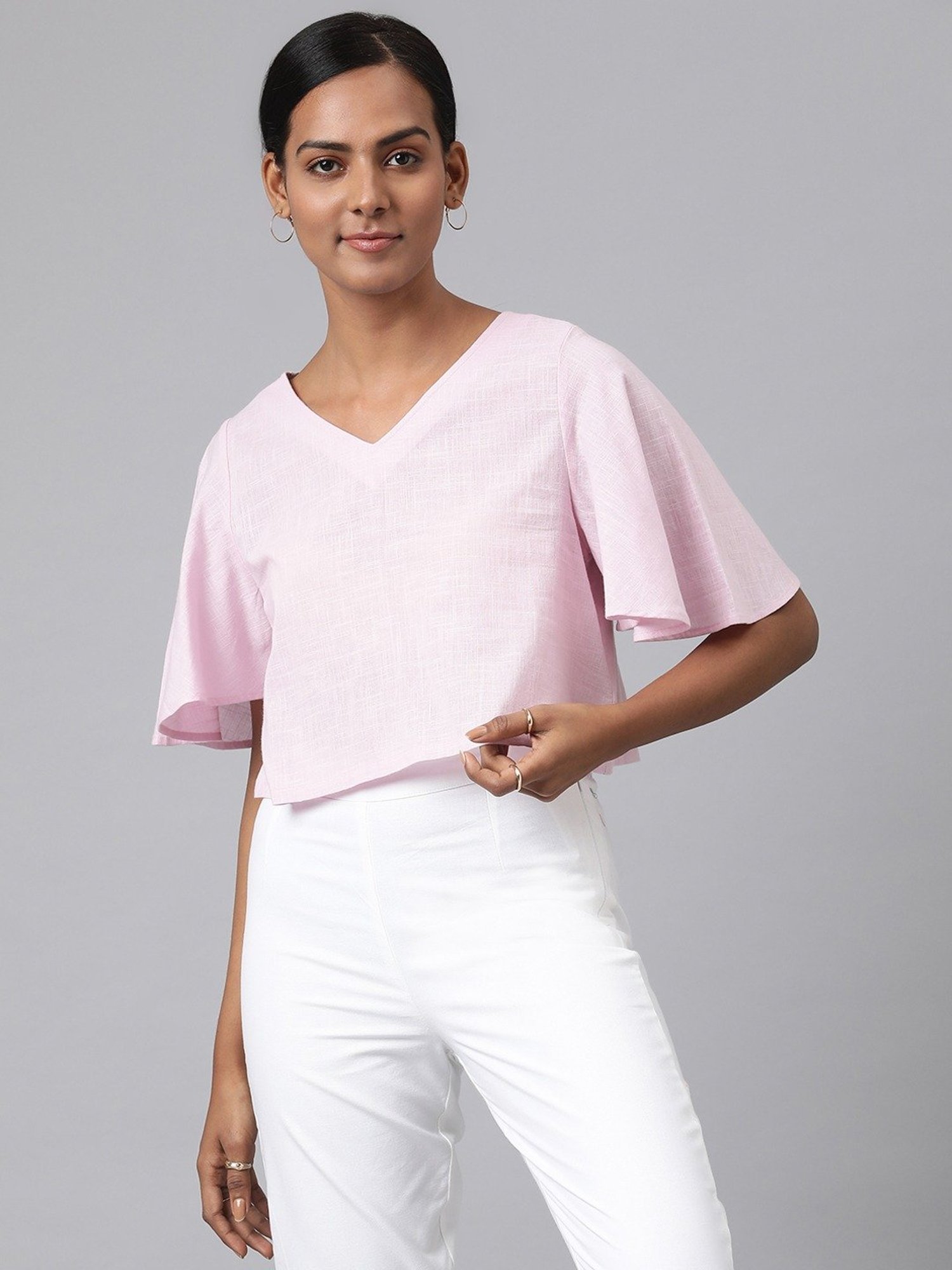Fabindia Pink Cotton Top