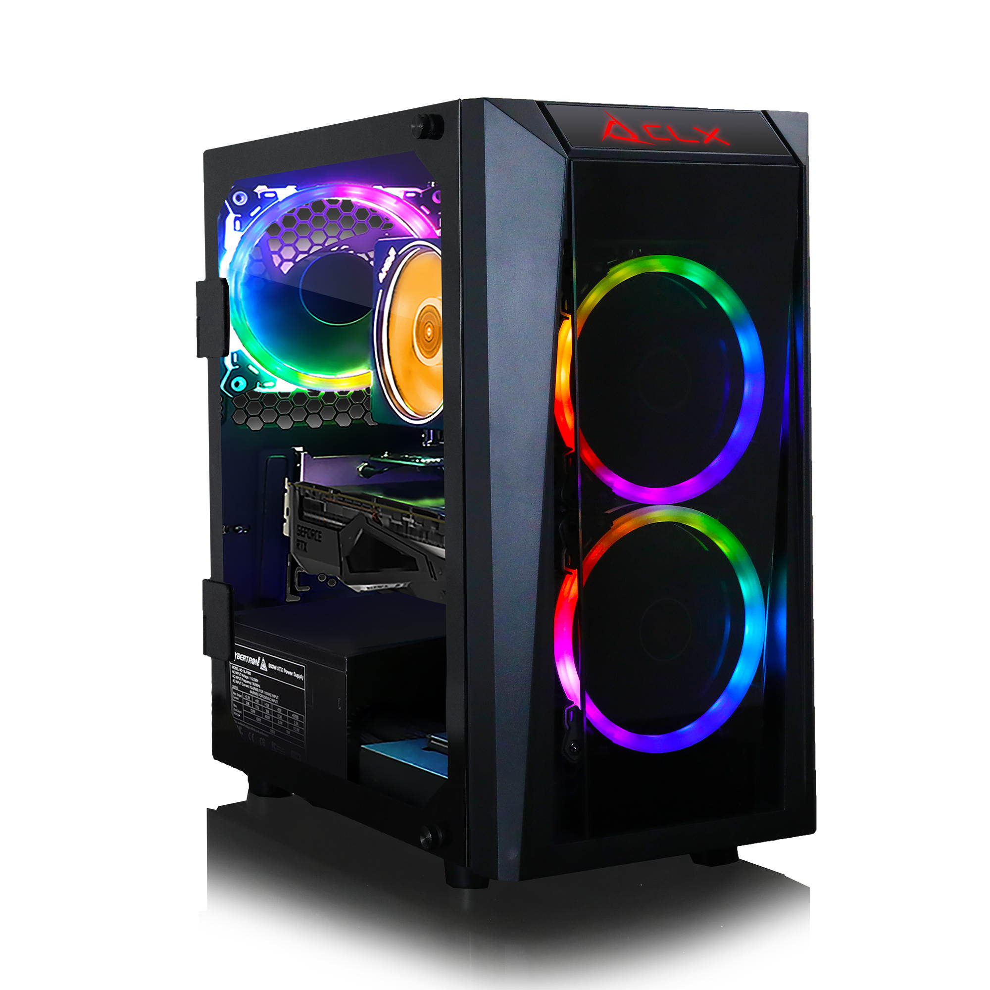 CLX SET Gaming Desktop - AMD Ryzen 7 3700X Processor, 16GB DDR4 Memory, NVIDIA GeForce RTX 3080 Graphics, 240 GB SSD, 2 TB HDD, WiFi, Windows 10 Home 64-bit