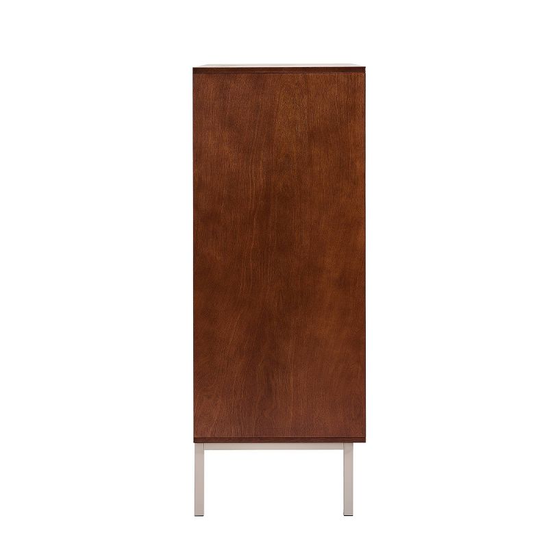 Hanzi Two-Tone Sliding Door Cabinet Gray/Brown - Holly & Martin