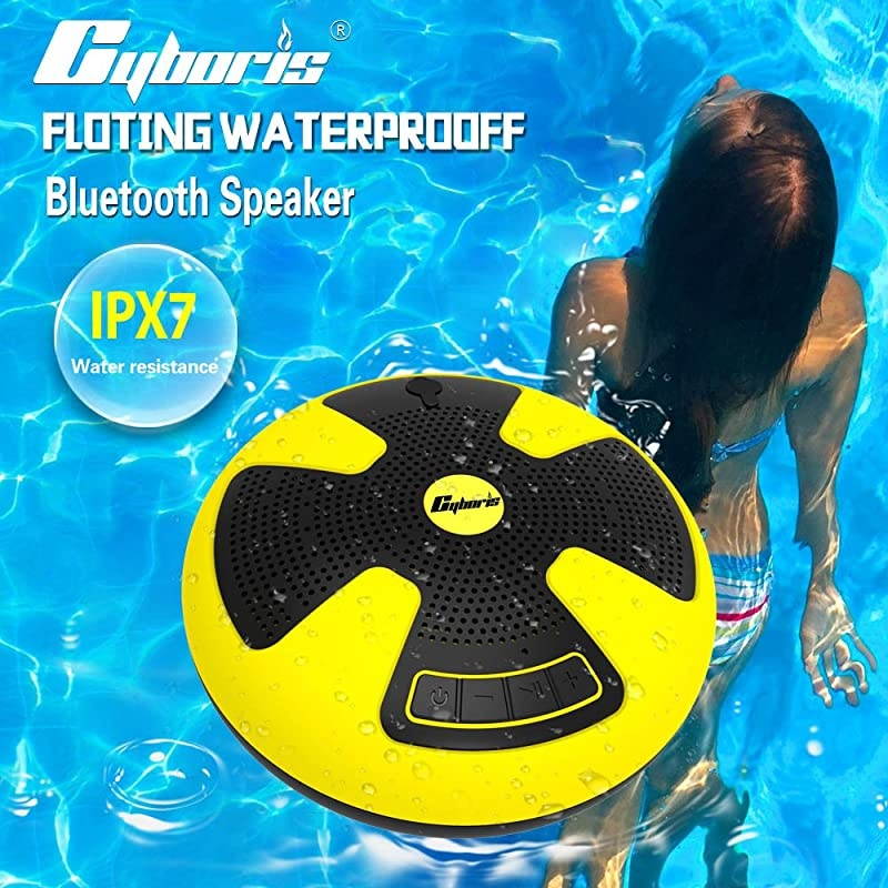 IPX7 Waterproof Outdoor Bluetooth Speaker Swimming Pool Floating Portable Mini Speakers Wireless 5W with Microphone amp TWS for Beach Bathroom Home Shower Black White