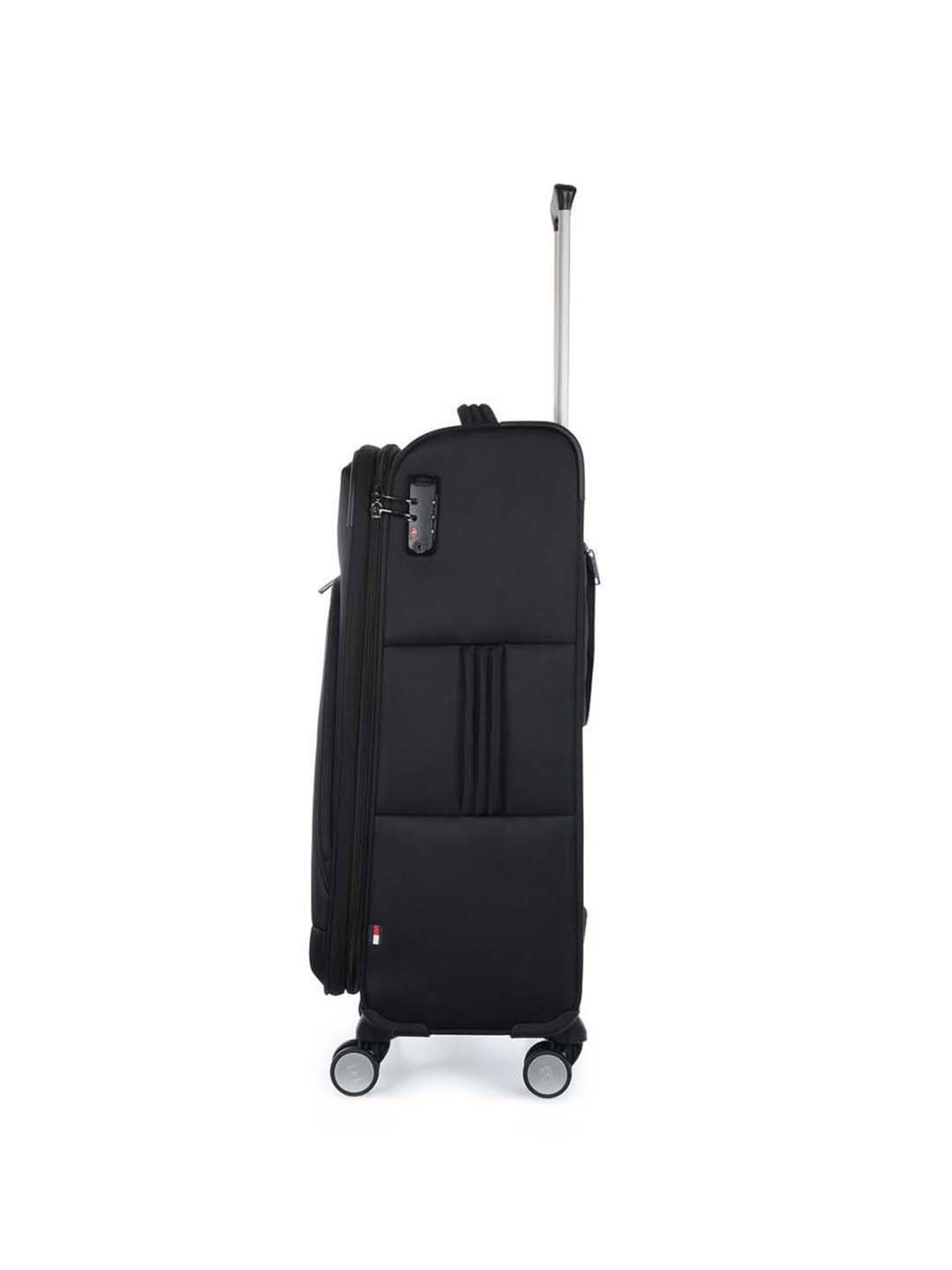 Tommy Hilfiger Kingsville Black Printed Large Soft Trolley Bag - 47 cm