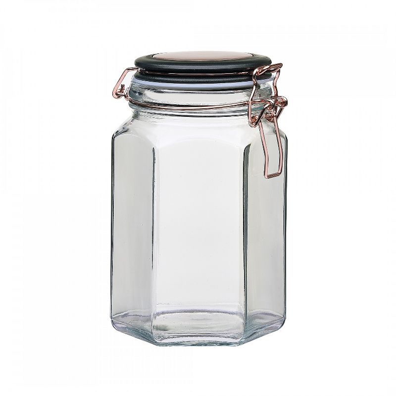 Amici Home Adler Copper Glass Canister, Medium, 42oz, Set of 2