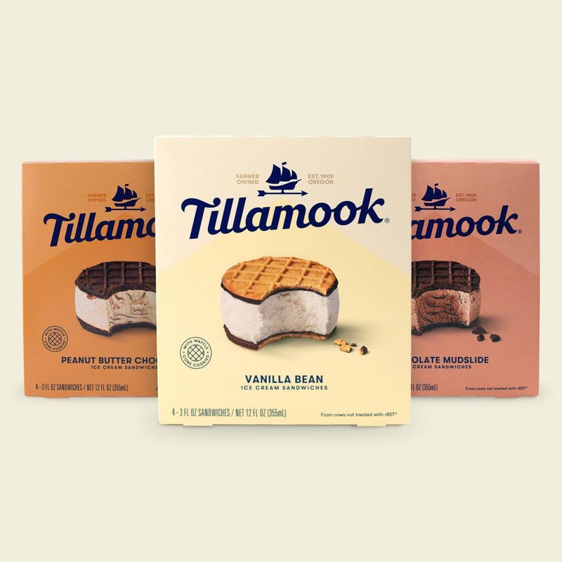 Tillamook Chocolate Mudslide Ice Cream Sandwich - 12oz/4ct