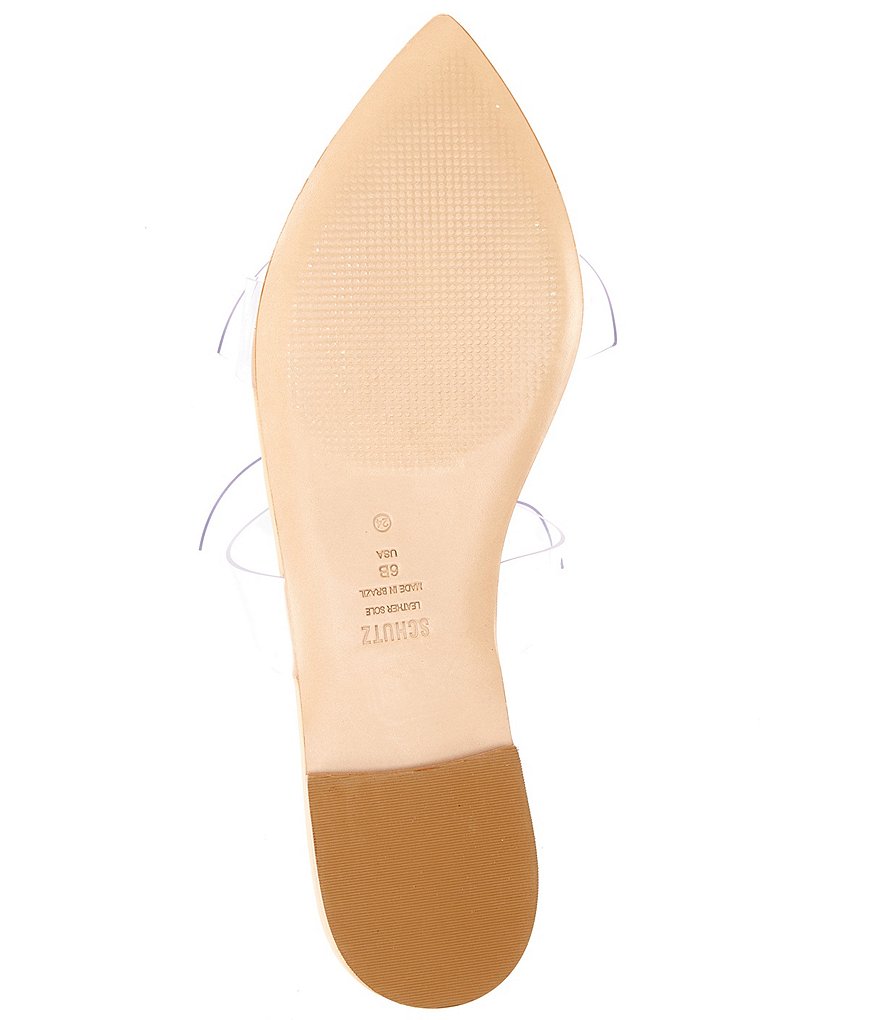 Schutz Jollie Clear Bow Knot Slides