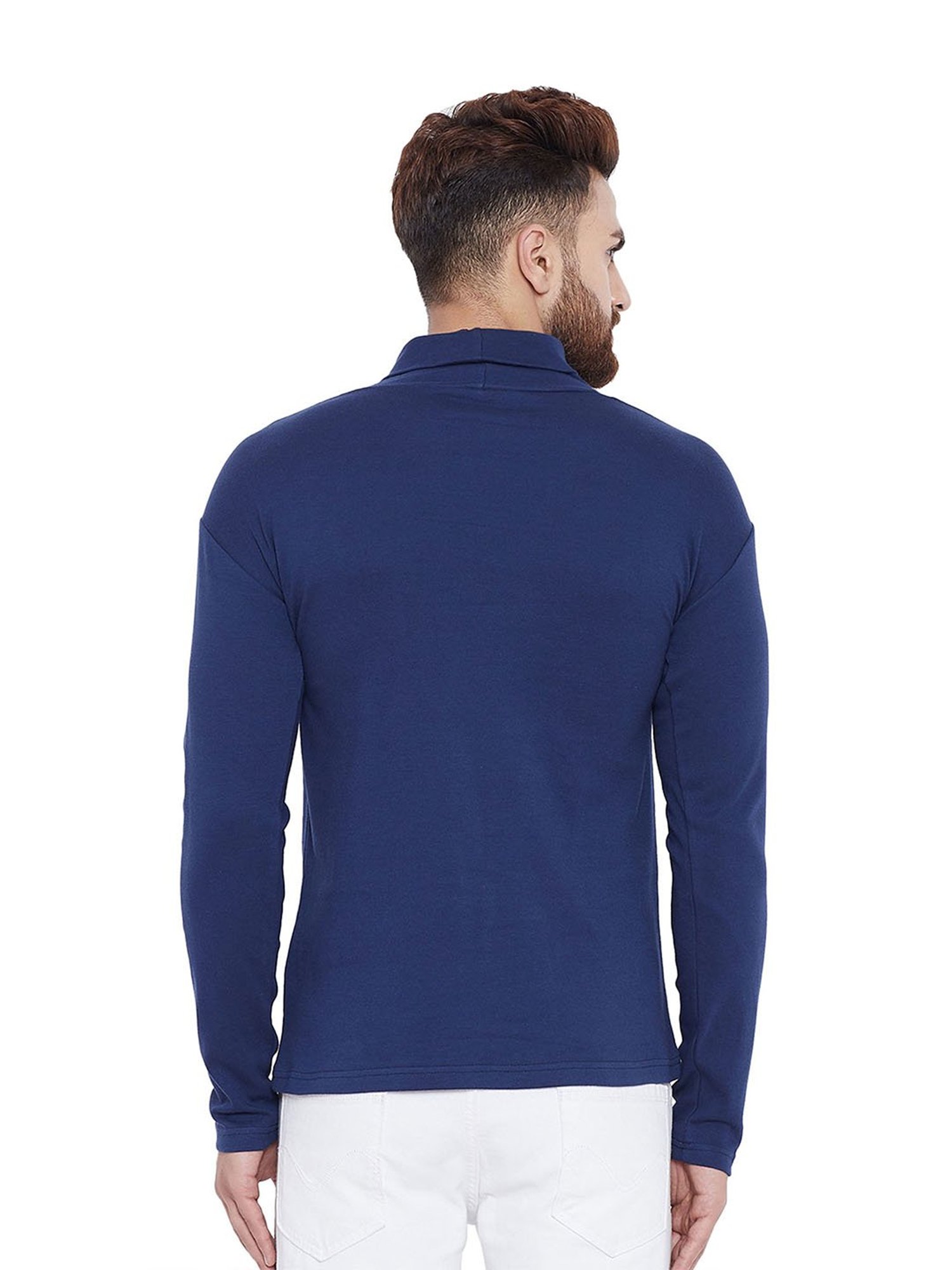 Hypernation Blue High Neck T-Shirt