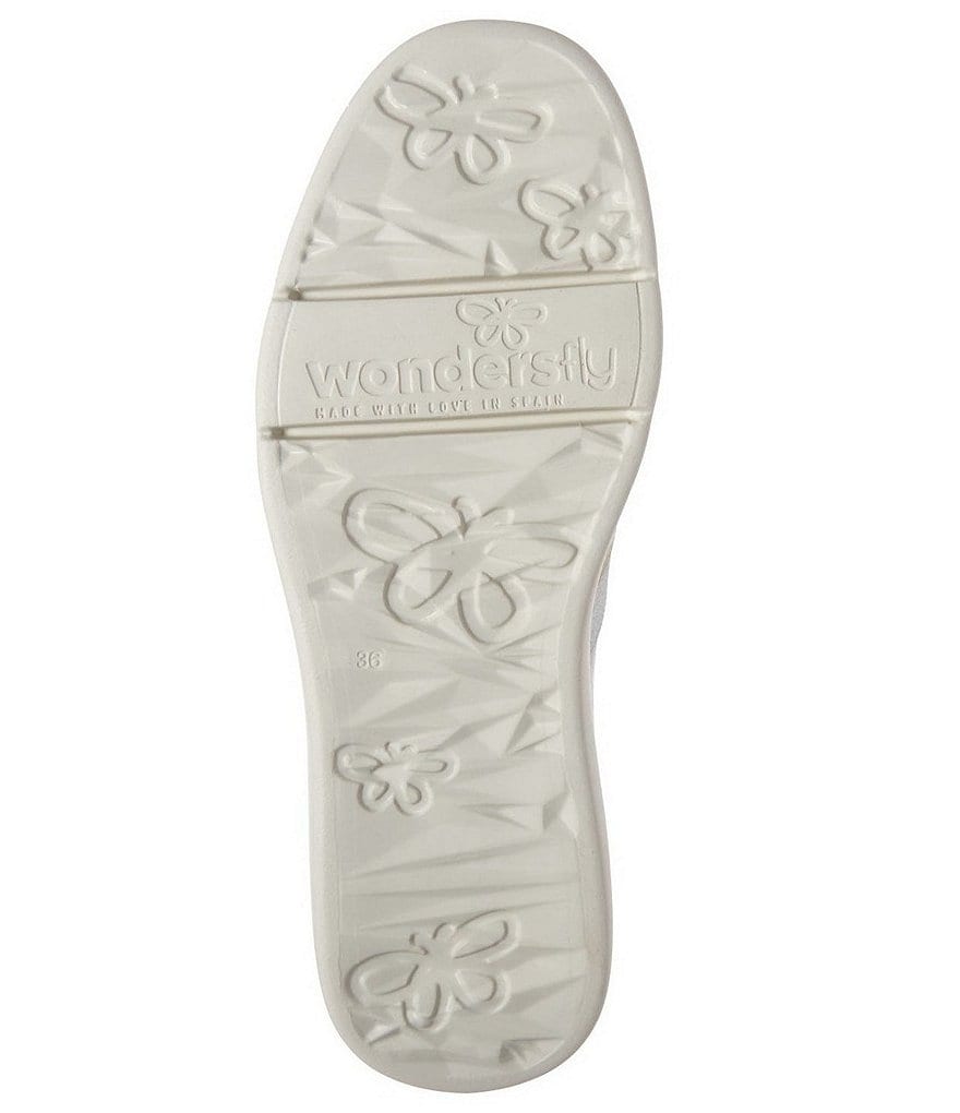 Wonders Ella Metallic Leather Laser Cut Wedge Platform Slip-Ons