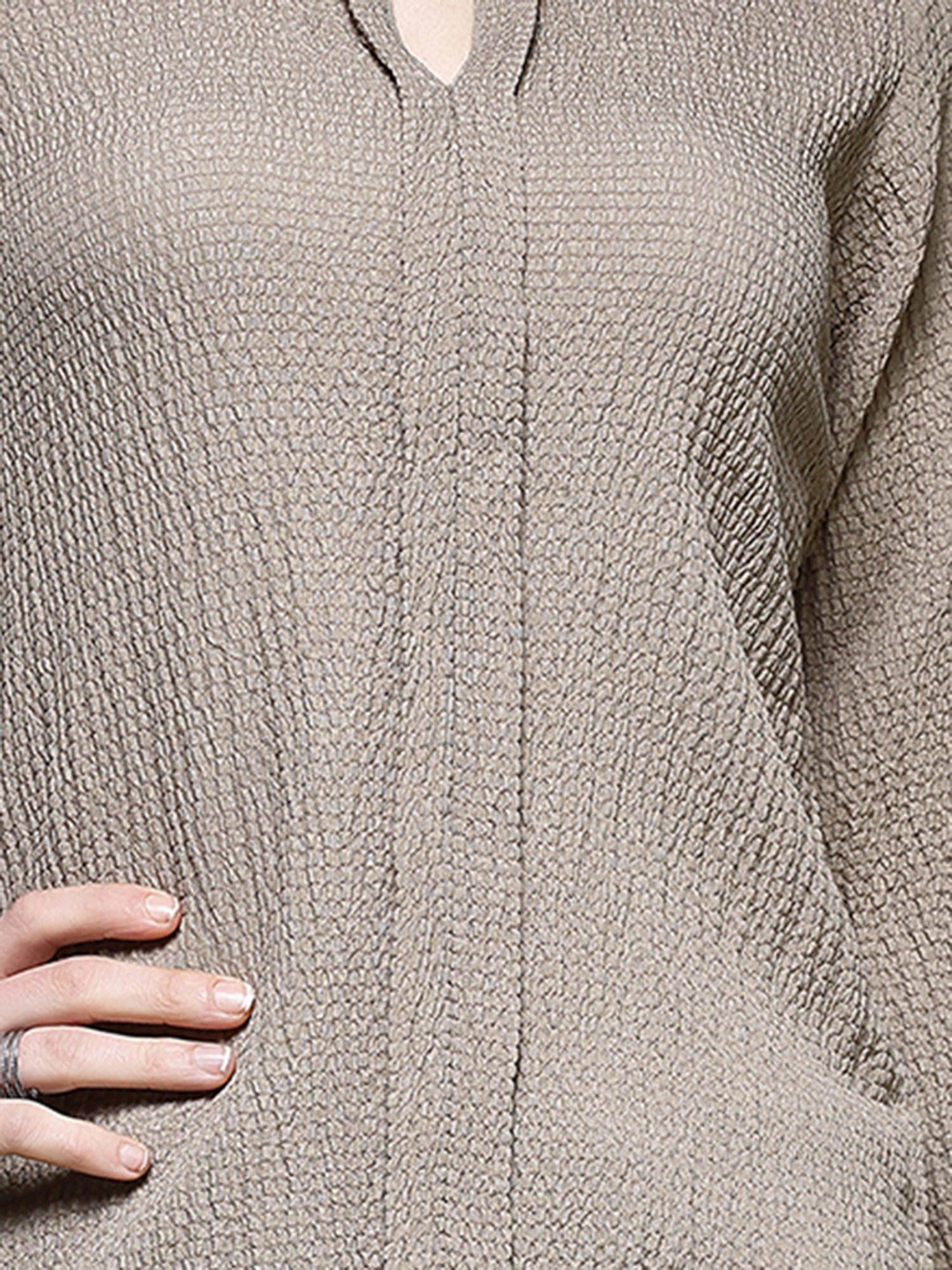 SELVIA Beige Regular Fit Top