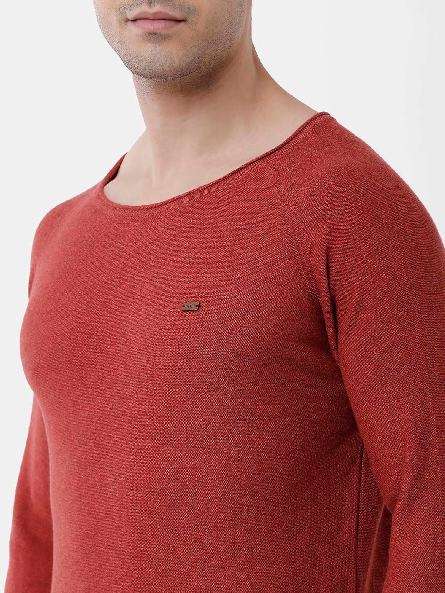 Identiti Red Slim Fit Pullover