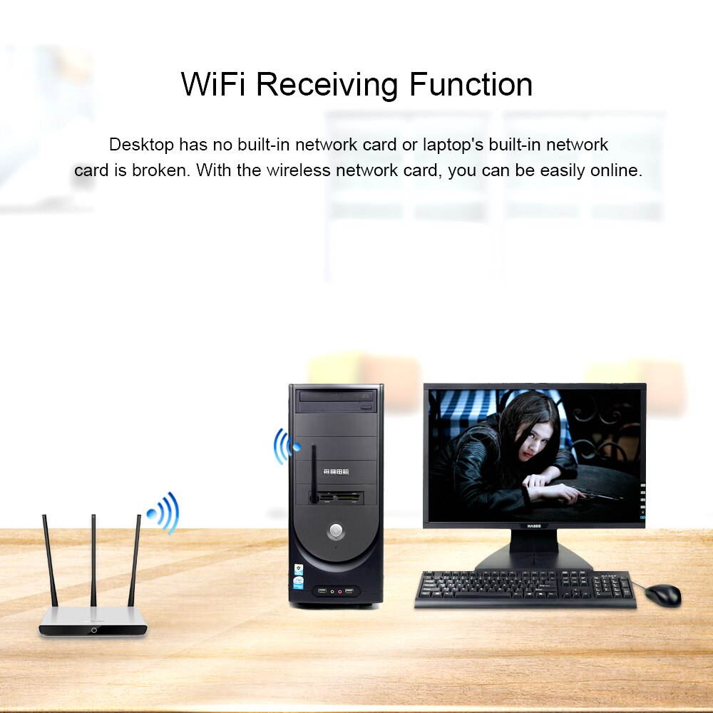 1 pcs 150Mbps Ralink RT5370 Wireless Network Card Mini USB 2.0 WiFi Adapter Antenna PC LAN Wi Fi Receiver Dongle 802.11 b/g/n