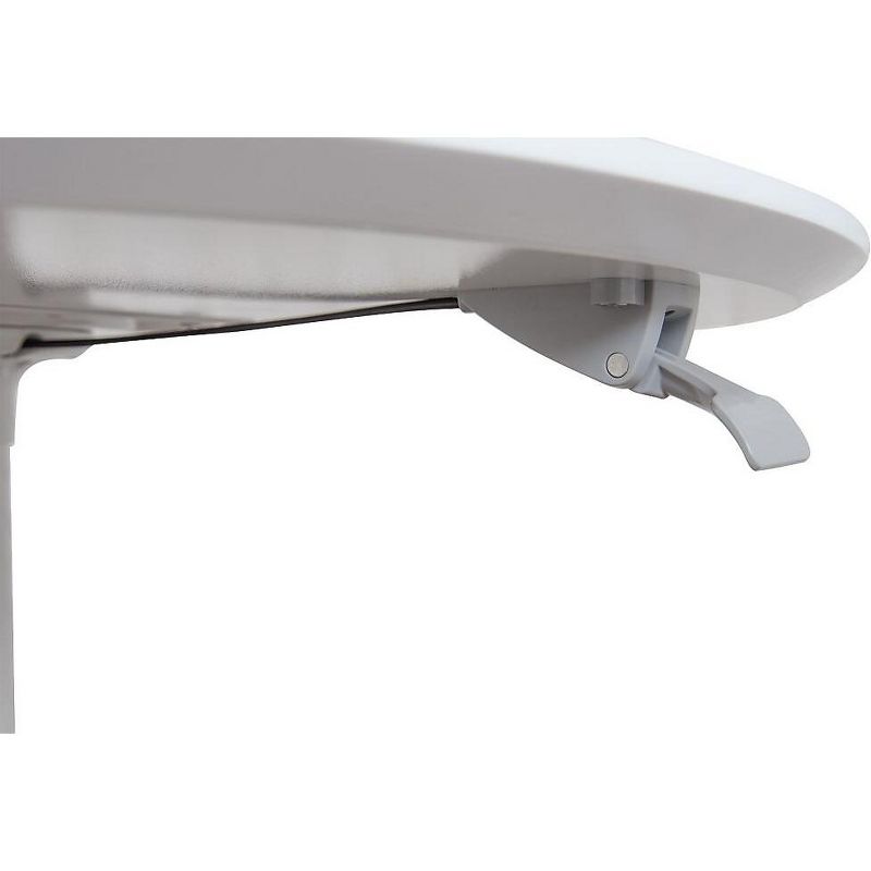 Luxor 32 Round Height Adjustable Caf'e Table, White LX-PNADJ-32RD