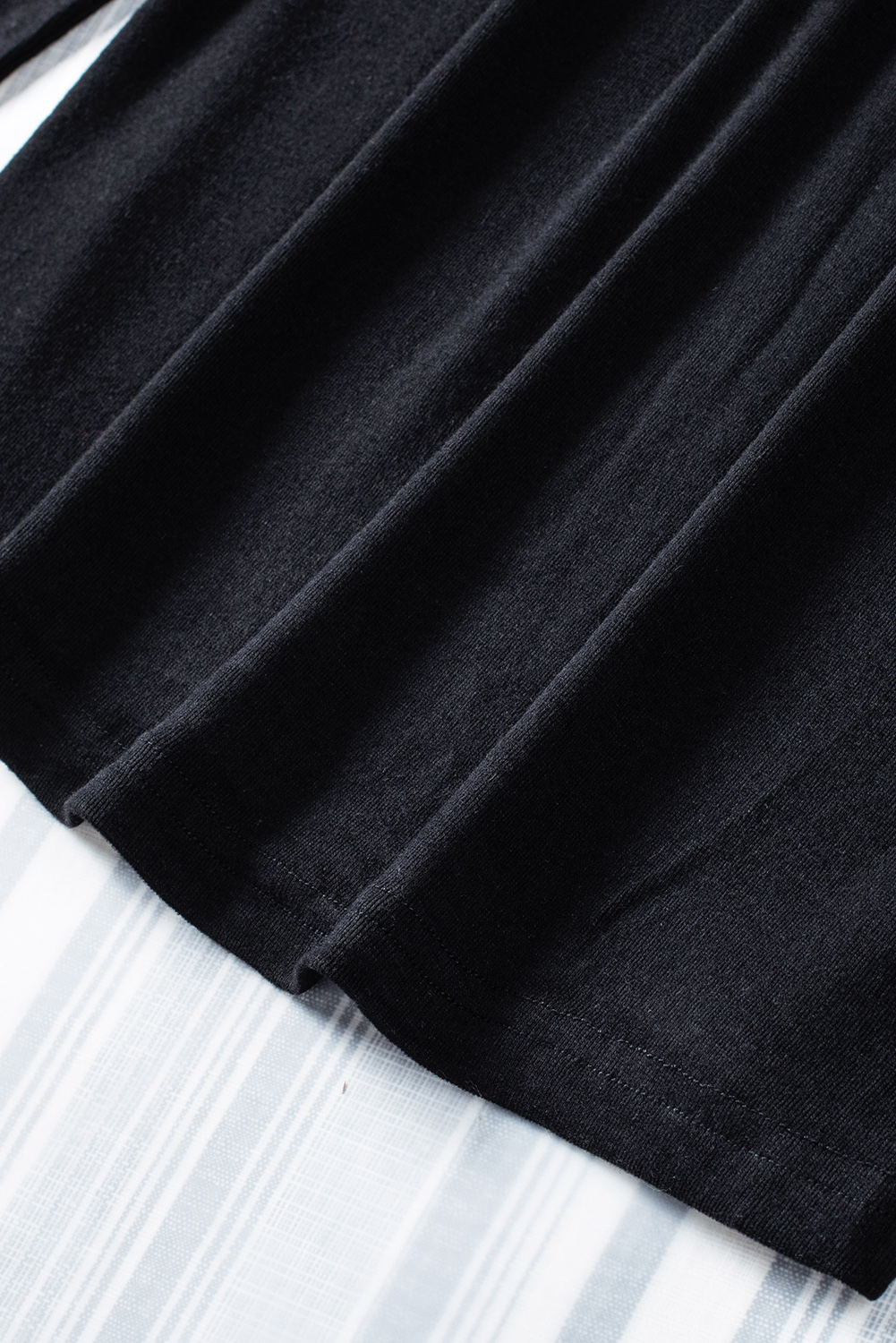 Blank Sweatshirt Black & Gold Raglan Sleeve Sequin Top Pullover Long Sleeve Shirt Customized