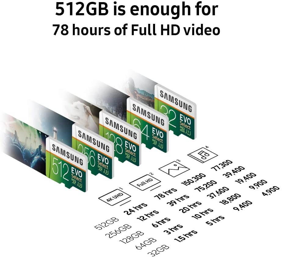 Samsung (MB-ME32GA/AM) 32GB 95MB/s (U1) microSDHC EVO Select Memory Card with Full-Size Adapter