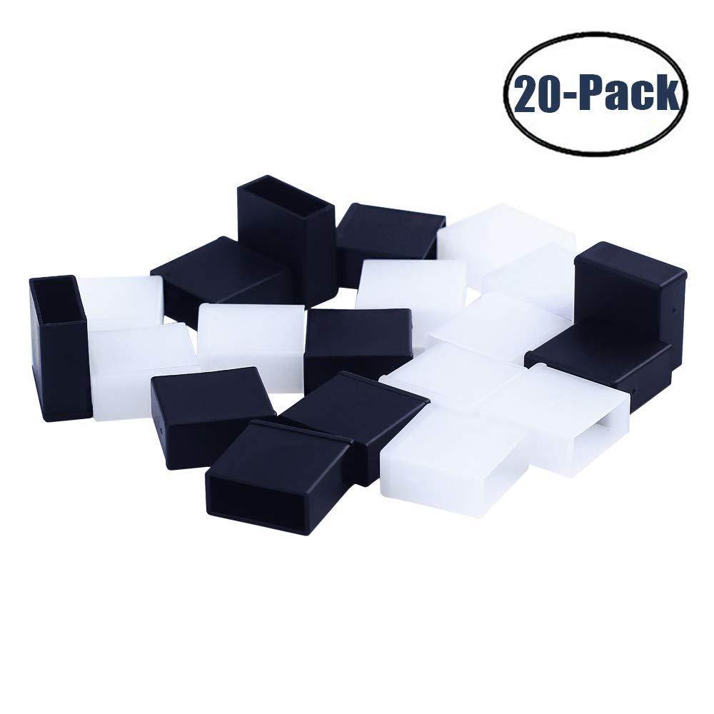 BUSHIBU 20 Pcs Black Clear Plastic USB A Male Anti-Dust Plug Stopper Cap Cover