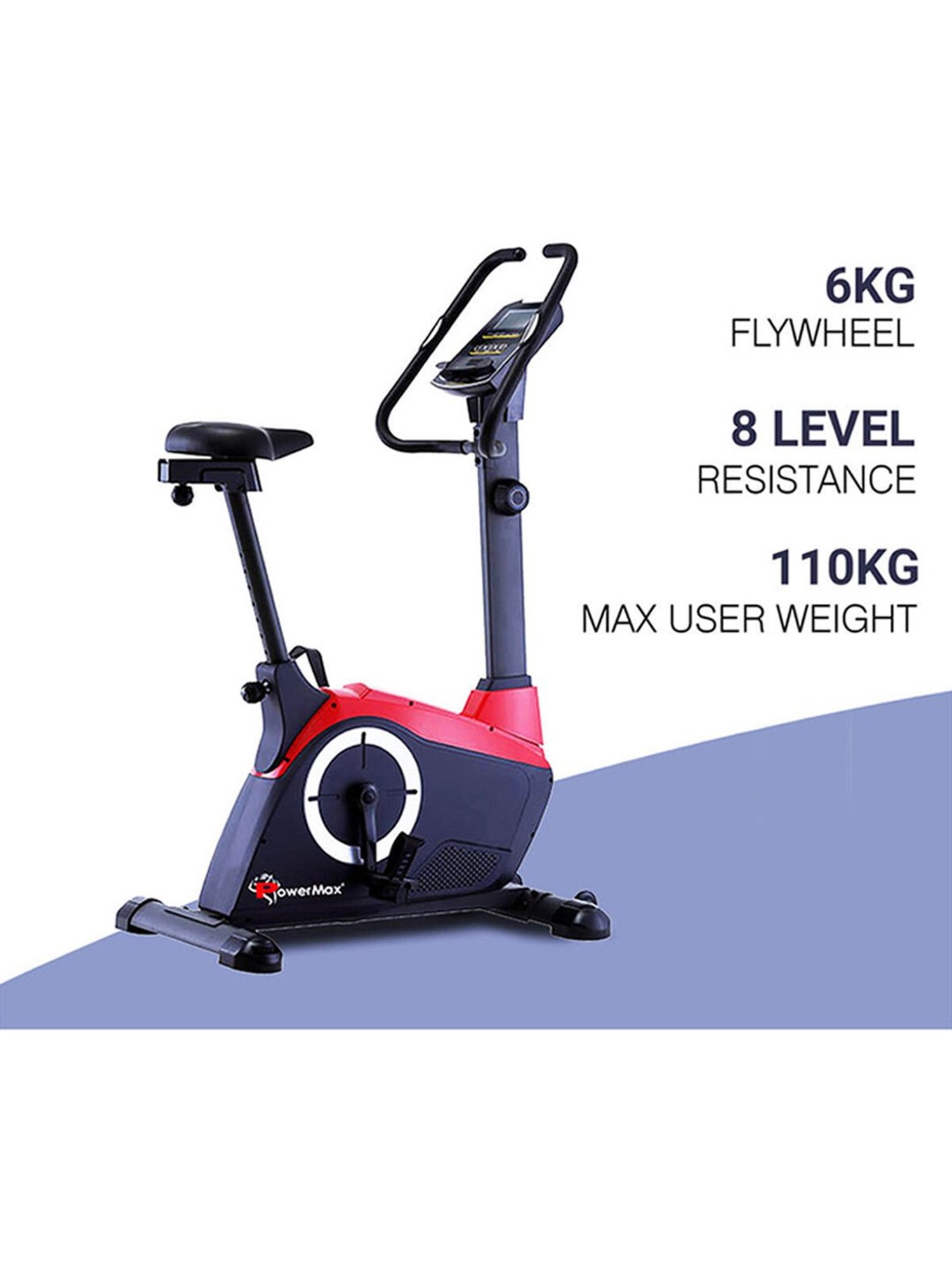 PowerMax Fitness BU-800 Upright Bike (Black)