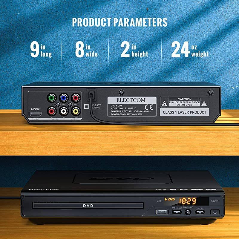 DVD Player,  DVD Players for TV with HDMI, Mini DVD Player for Smart TV, Region Free DVD Player USB