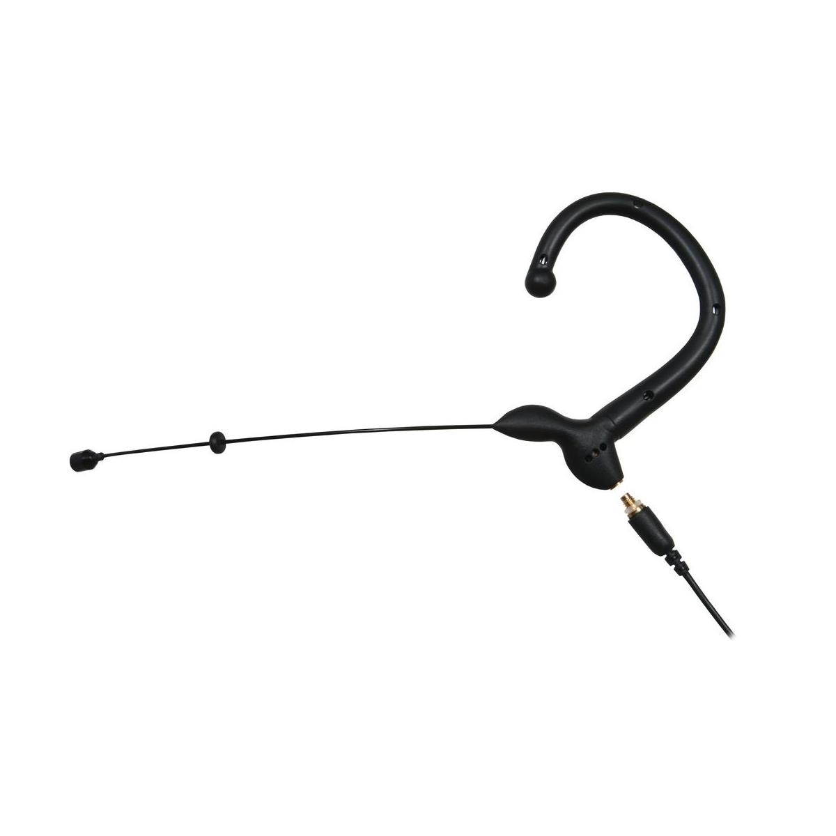 Galaxy Audio ESM3 Single Ear Omni Earset Microphone, 4x Connector Cables, Black