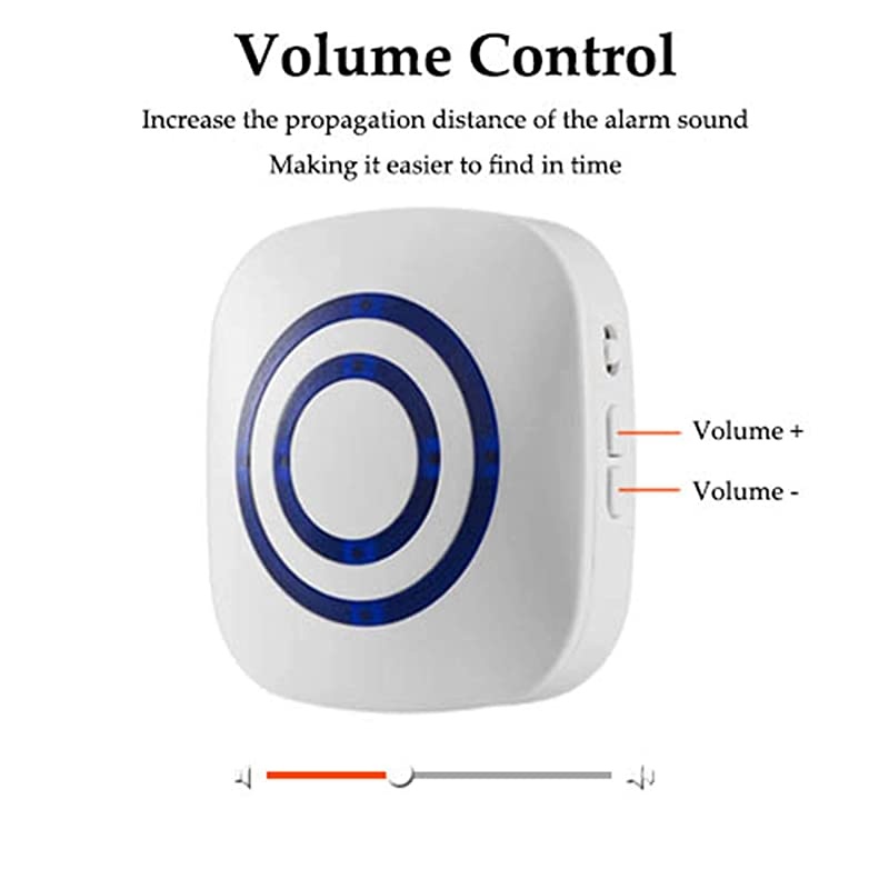 Sensor Alarm Wireless Security Driveway Alarm Home Sensor Detect Alert with 3 Sensor and 2 Receiver38 Chime Tunes LED Indicators