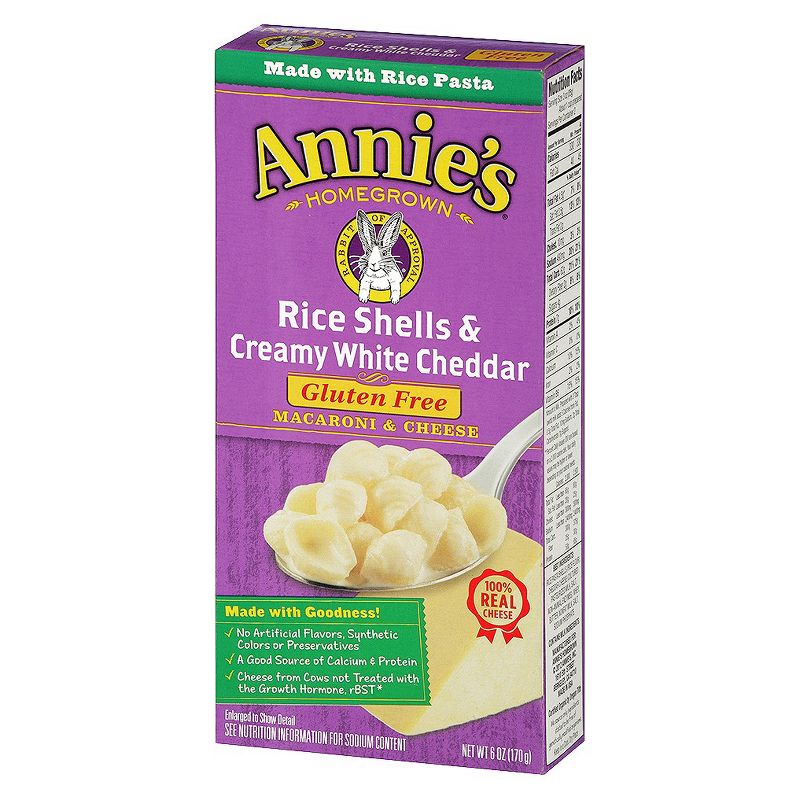 Annie's Gluten Free Rice Shells & Creamy White Cheddar 6oz