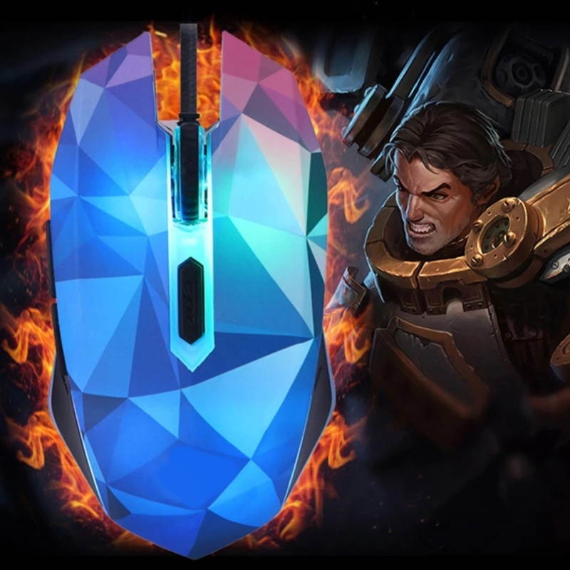 6 Buttons 3200dpi Adjustable Wired LED Computer USB Cable Silent Gaming Mouse