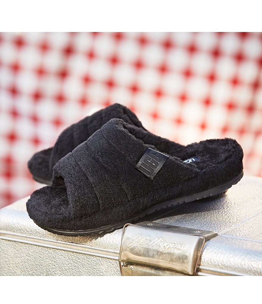 UGG&reg; Men's Scuff Logo Suede Slippers