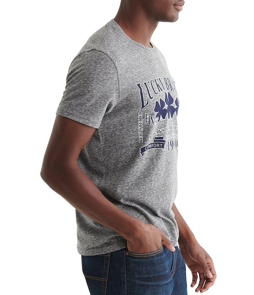 Lucky Brand Short-Sleeve 3 Clover Branded Graphic Tee