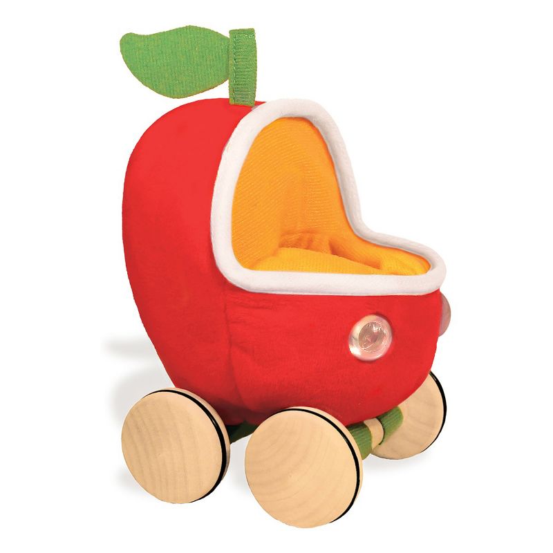 Yottoy Lowly Worm Soft Toy 7.5" with Applecar 6"